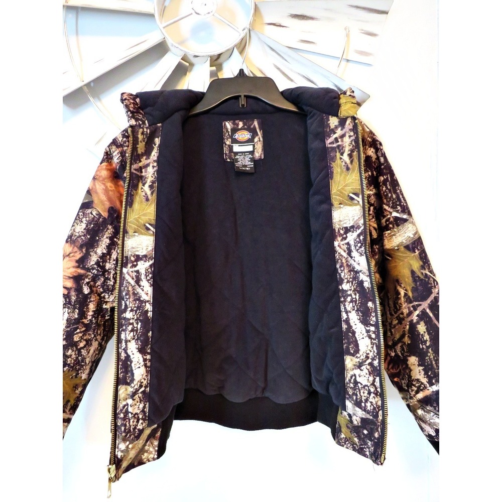 Dickies Boy L 14/16 True Timber Conceal Camo Hooded Insulated Zip Hunting Jacket - Picture 5 of 9